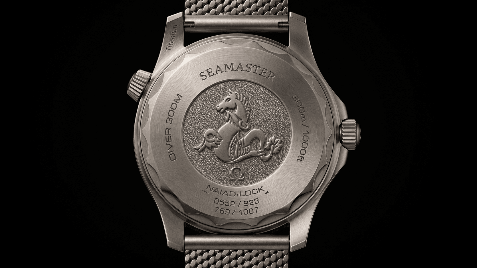 Seahorse medallion caseback
