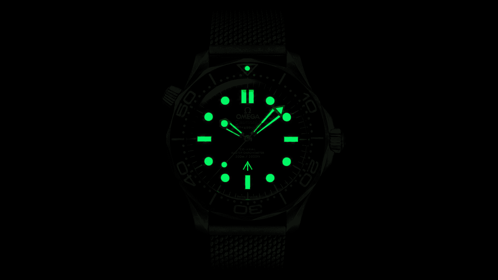 Luminous green OMEGA Seamaster Diver 300M